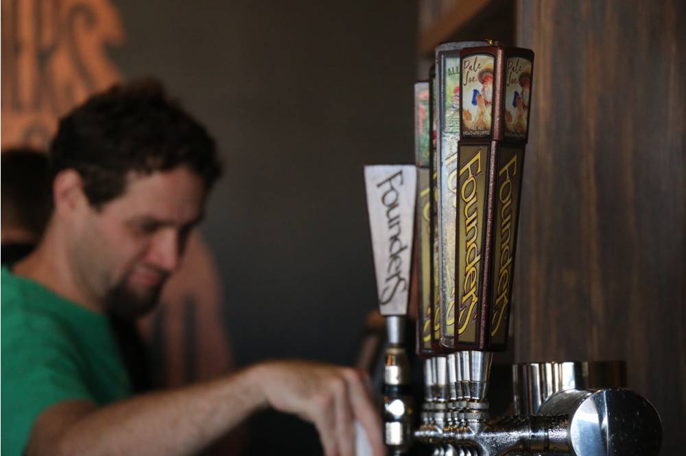 Cold brews on tap at Founders Brewing Co.